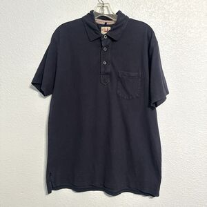 Relwen Polo Shirt Mens Size Large Blue Pique Slot Polo Cotton